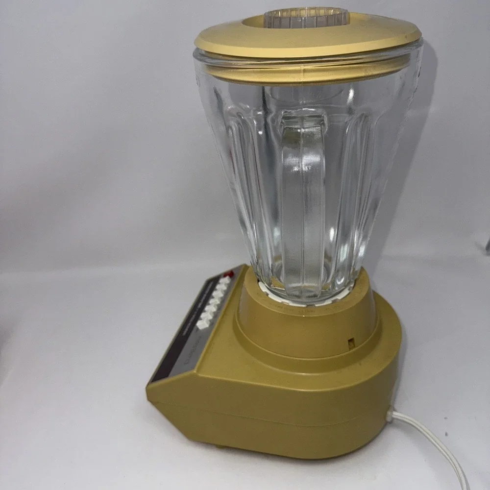 Vintage Harvest Gold Hamilton Beach Scovill Insta Blend 14 Speed Blender 640-4